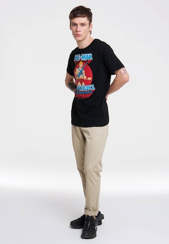 LOGOSHIRT Shirt 'He-Man' in Zwart