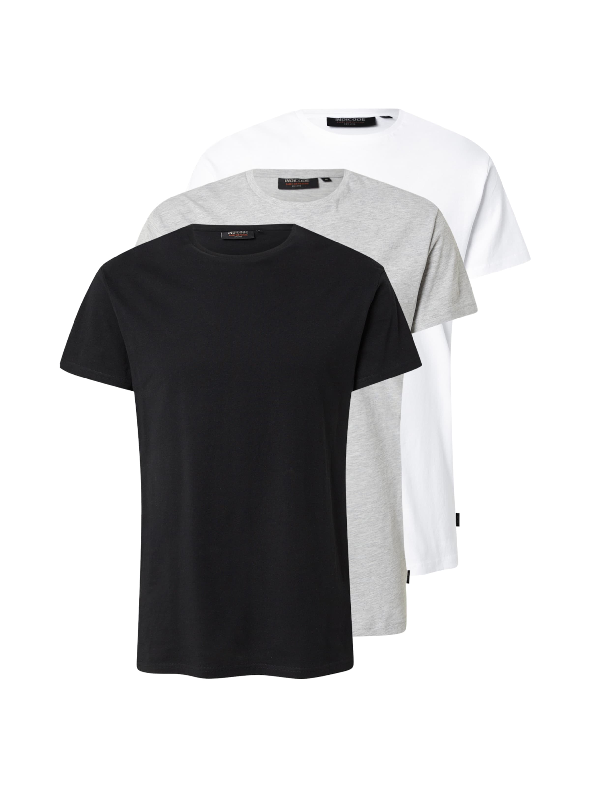 Tricou 'Alleco' de la INDICODE JEANS pe gri: față