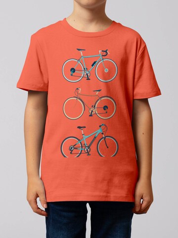 T-Shirt '3 Fahrräder' watabout.kids en orange