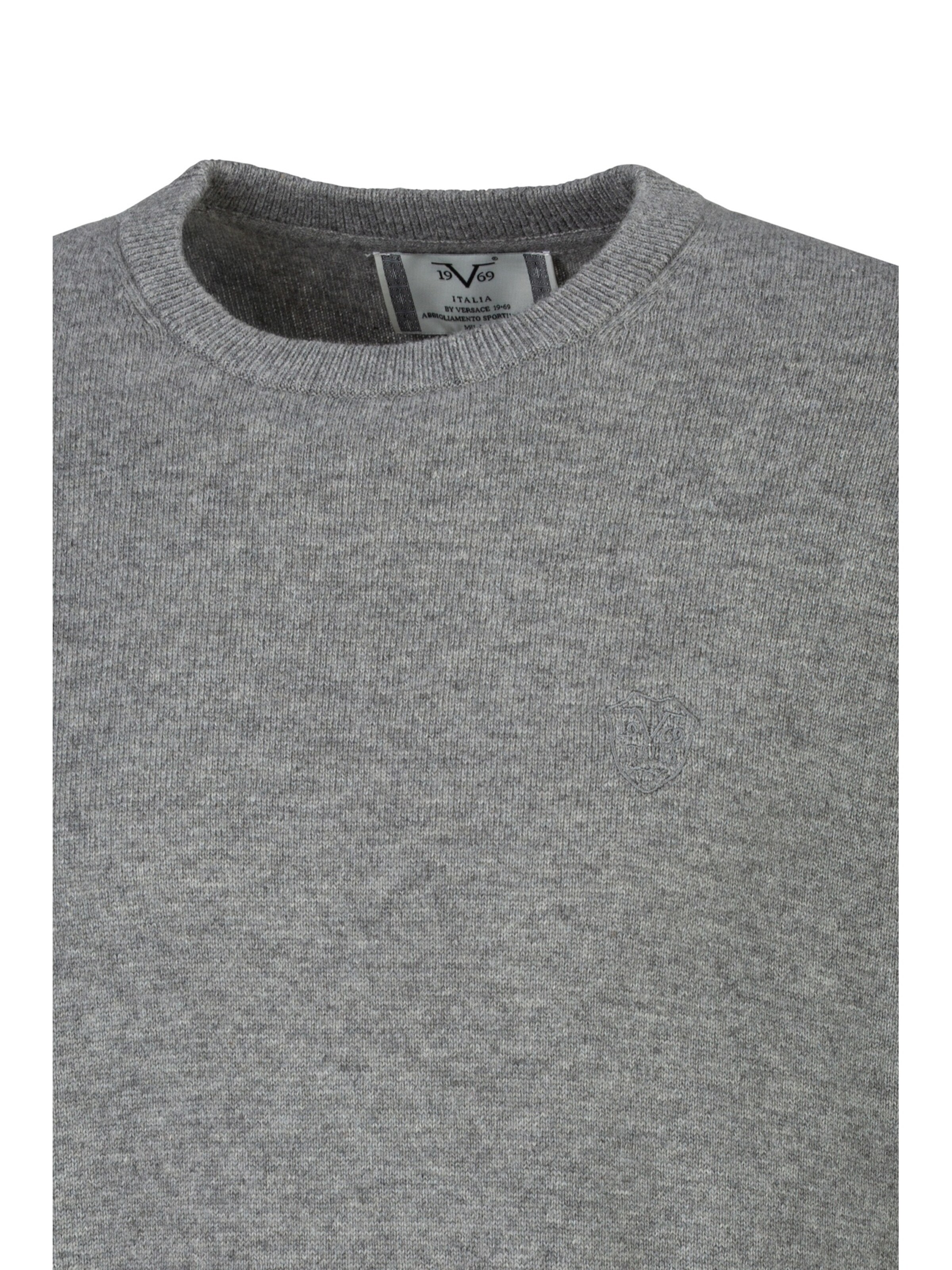 19V69 ITALIA Pullover 'Clint Embro' in Grau