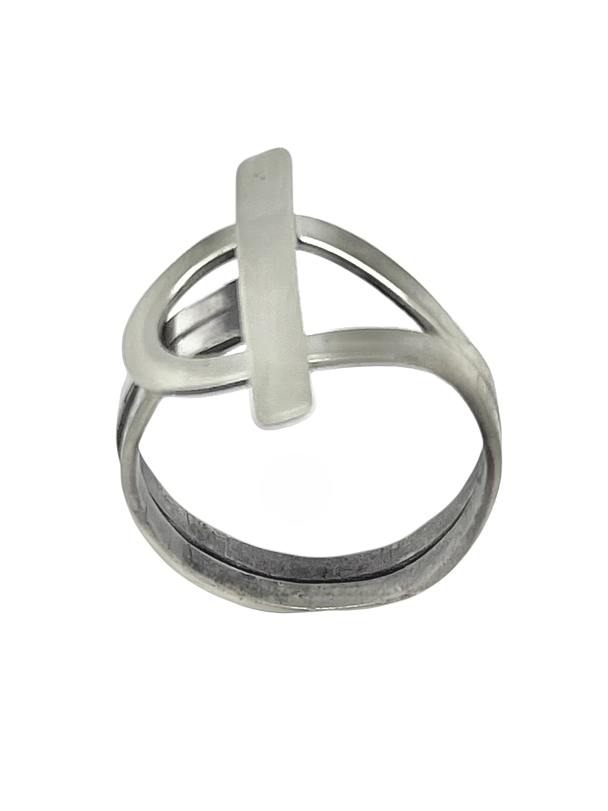 Gloria Mago Ring 'Anillo Cierre en latón chapado plata de ley 10µ'‌‌‌‌‌‌‌‌ in Silber