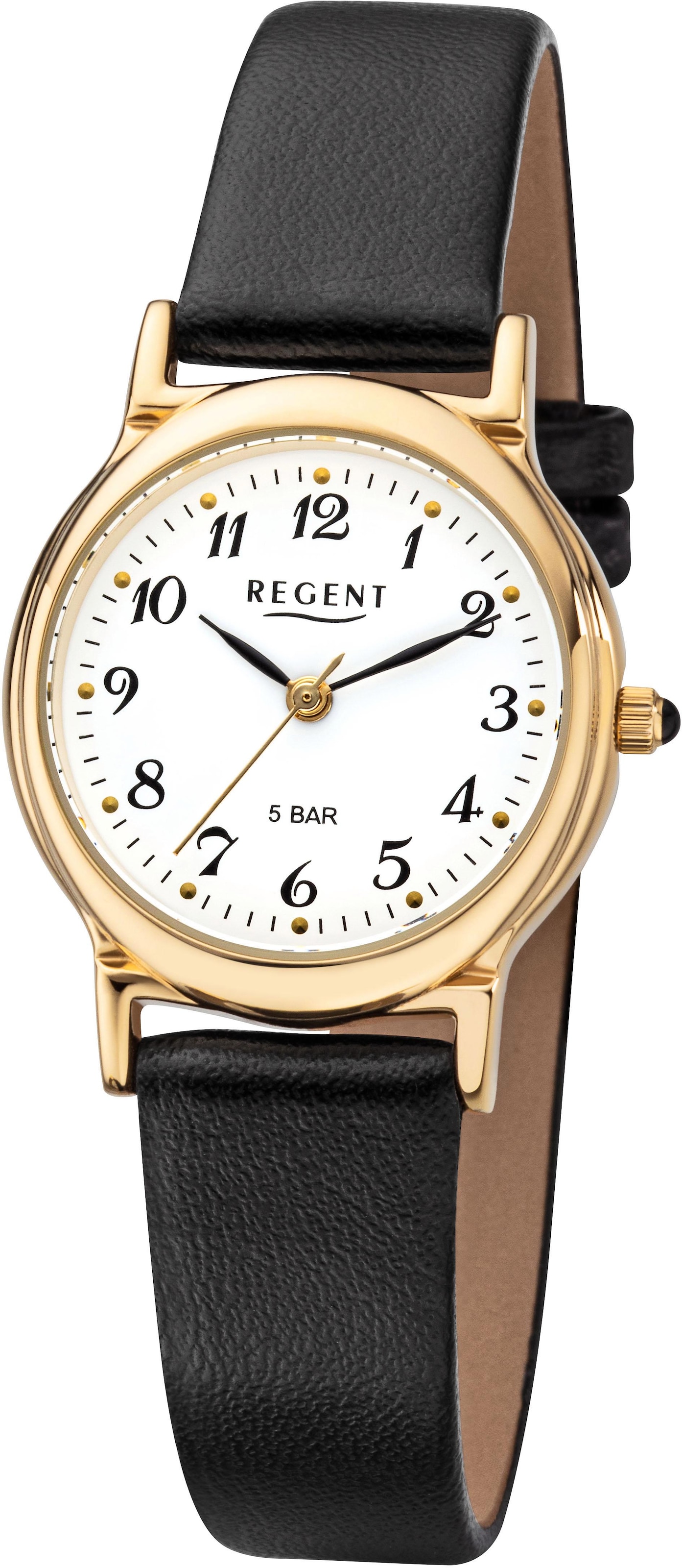 REGENT Analog Watch in Black: front