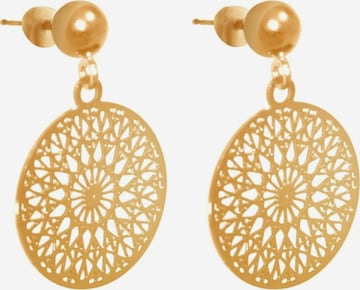 Gemshine Earrings 'Yoga Mandala' in Gold