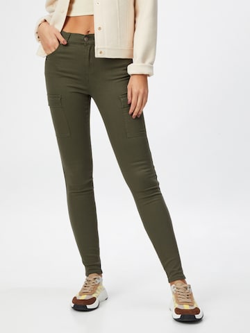 Dr. Denim Skinny Cargo Pants 'Lexy' in Green: front