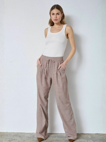 co'couture Regular Housut ' Jiho ' värissä ruskea: etupuoli