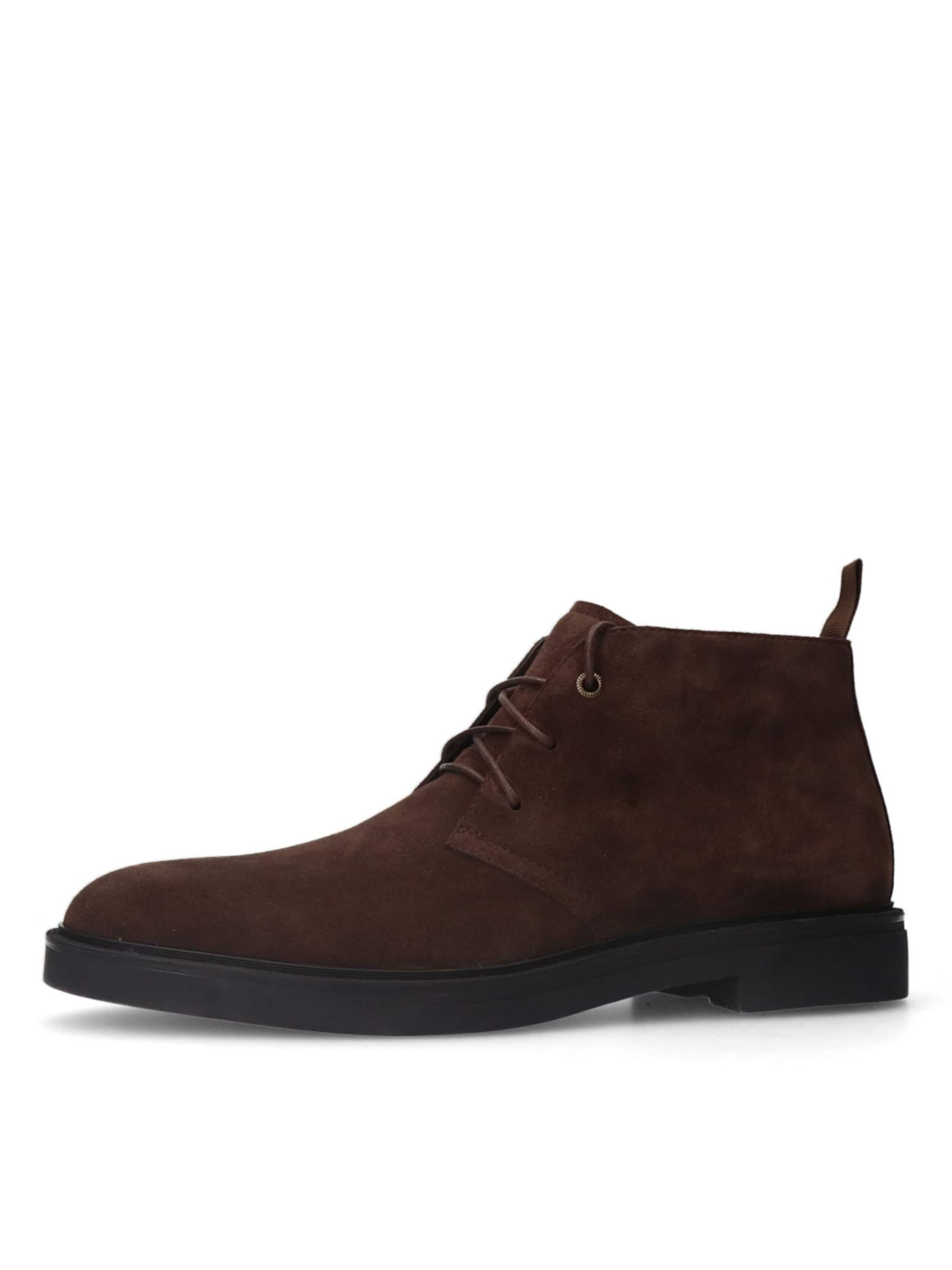 MANFIELD Lace-Up Boots in Brown: front