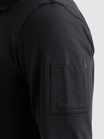 PME Legend Trui 'American Classic polo shirt with long sleeves and flight pocket' in Blauw