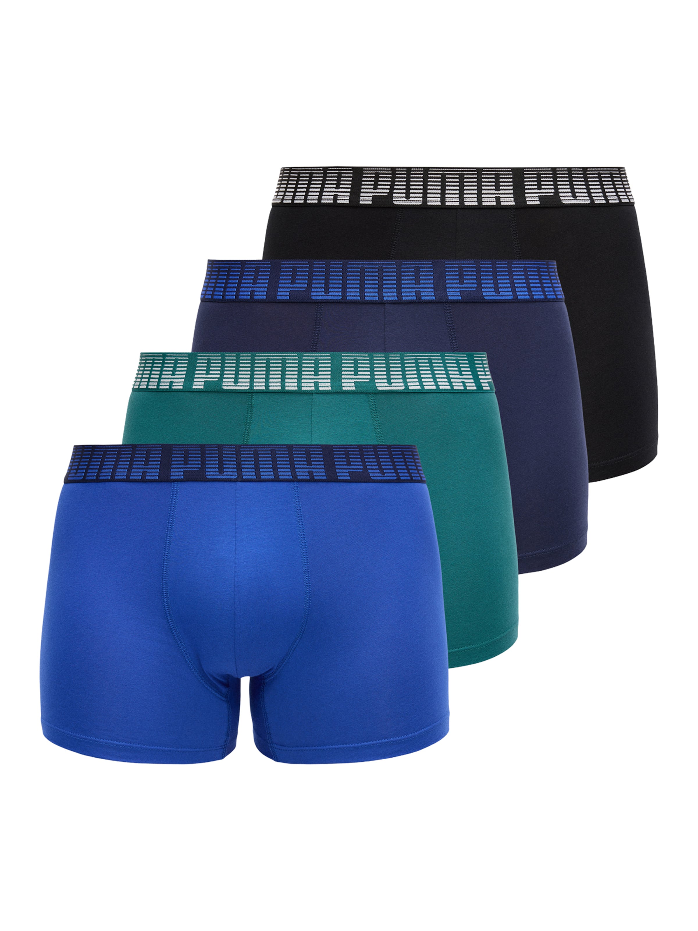 PUMA Boxershorts' in marine / navy / tanne / schwarz, Produktansicht