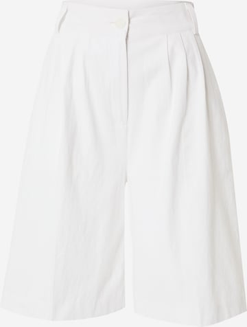 Loosefit Pantaloni con pieghe di Nasty Gal in bianco: frontale