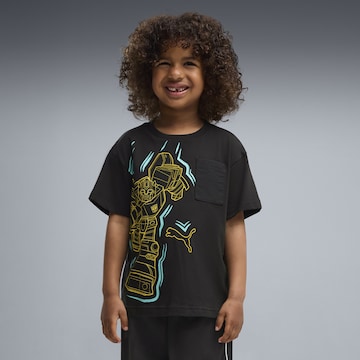 PUMA Shirt 'Puma x Transformers' in Black: front