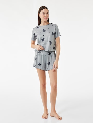 Koton Short Pajama Set in Grey