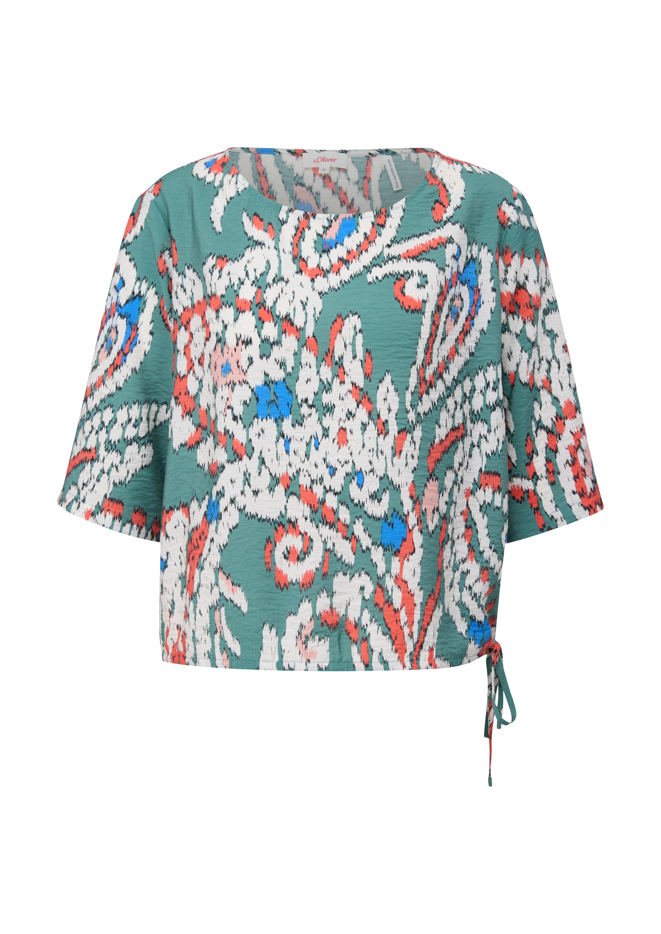 s.Oliver Blouse in Groen: voorkant