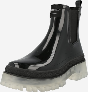 LEMON JELLY Rubber Boots in Black: front