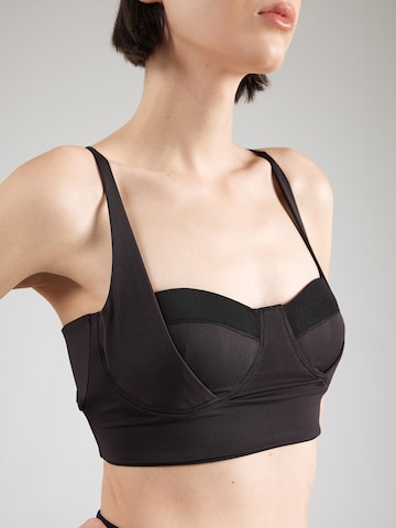 HRMN8 Õlapaelteta topp Spordirinnahoidja 'FORM', värv must