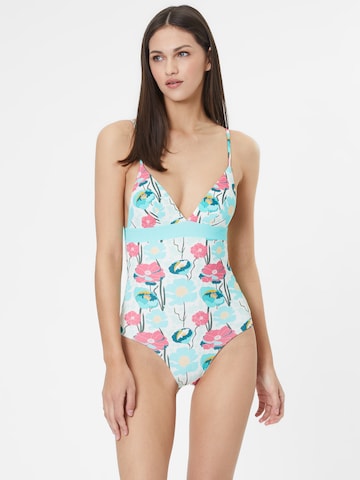 PASSIONATA Triangle Swimsuit in Blue: front