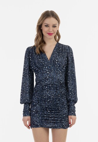 Robe faina en bleu : devant