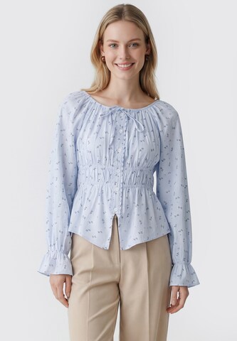 Usha - Blusa en azul: frente