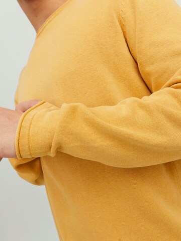 JACK & JONES Regular fit Sweater 'Leo' in Orange