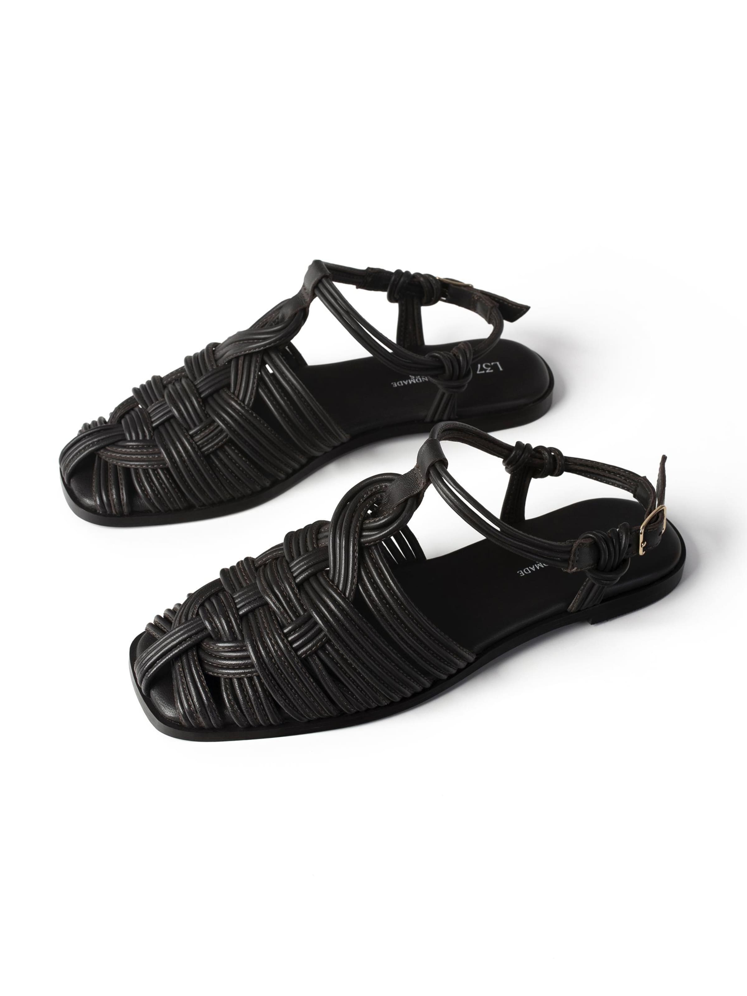 Sandales à lanières 'LOVE LIKE EARLY JUNE' L37 HANDMADE SHOES en noir