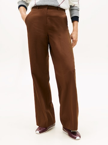 TOMMY HILFIGER Wide Leg Hose in Braun: Vorderseite