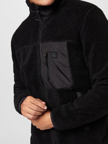 Vintage Industries Fleece Jacket 'Kodi' in Black