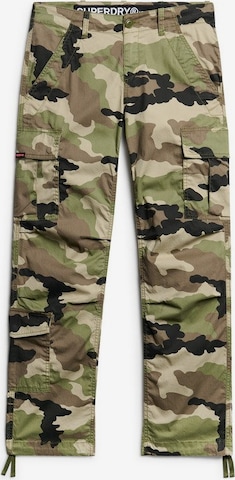 Superdry Regular Cargo Pants in Green: front