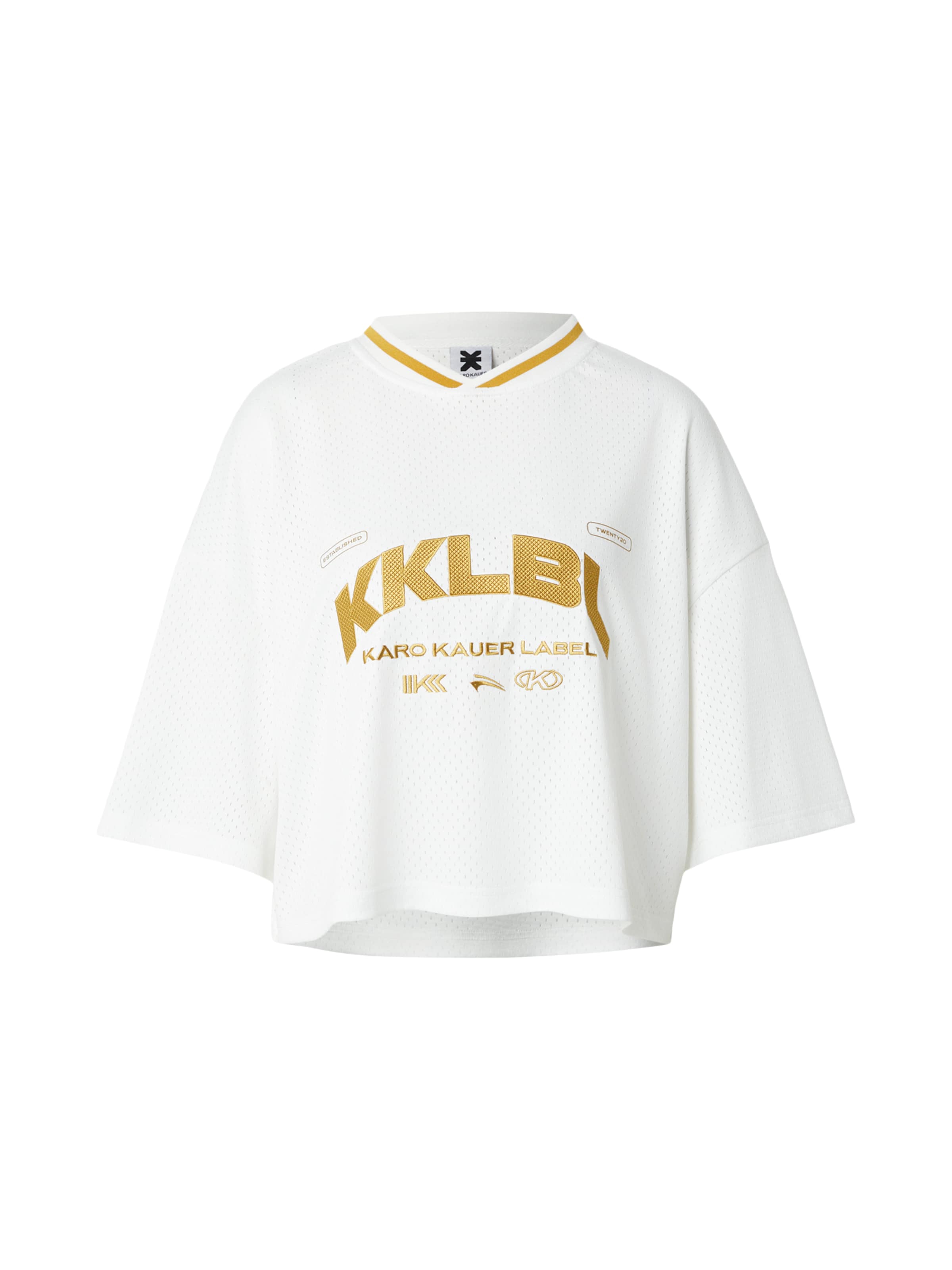 Karo Kauer Υπερμέγεθες μπλουζάκι σε λευκό: μπροστά