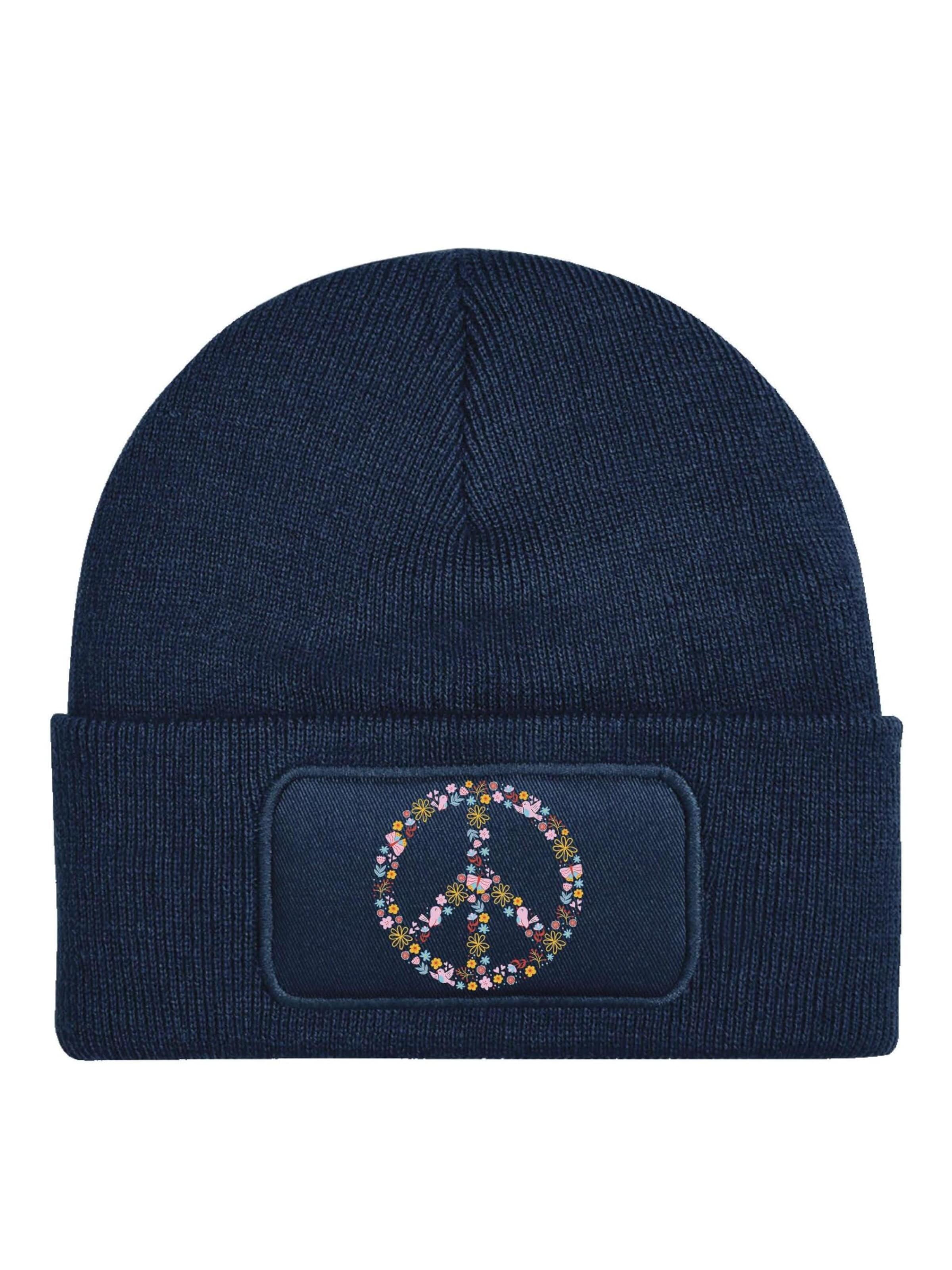 Youth Designz Mütze 'Peace'‌‌‌‌‌ in Blau: Vorderseite