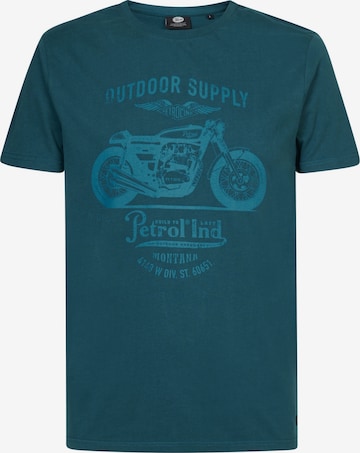 T-Shirt Petrol Industries en bleu : devant