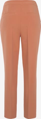 LASCANA - Slimfit Pantalón de pinzas en naranja