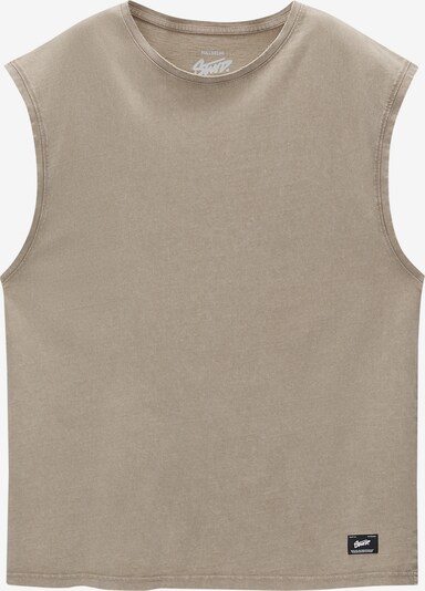 Pull&Bear Koszulka w kolorze piaskowy / czarnym, Podgląd produktu