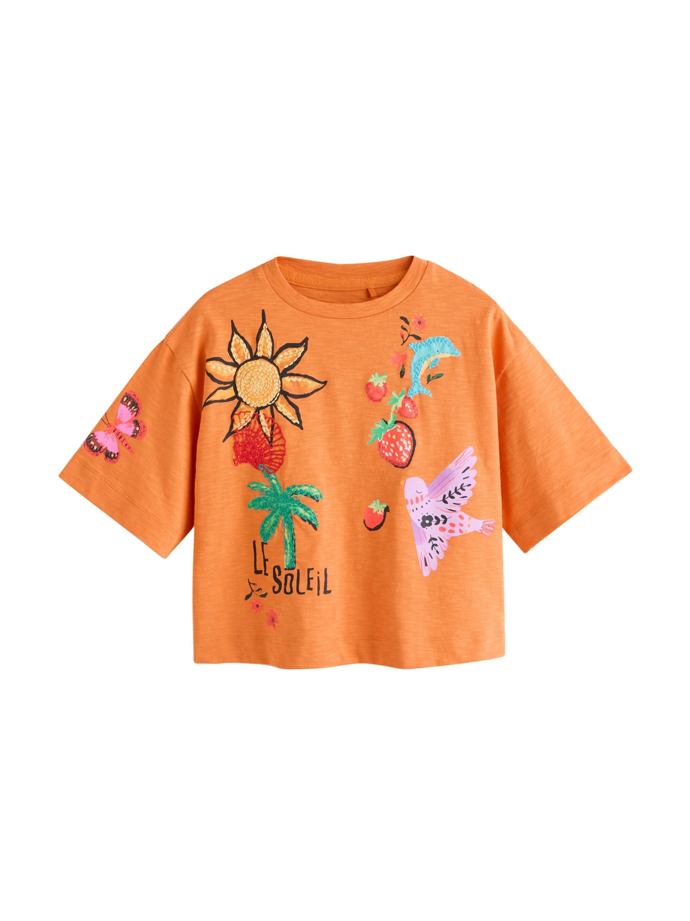 T-Shirt Next en orange : devant