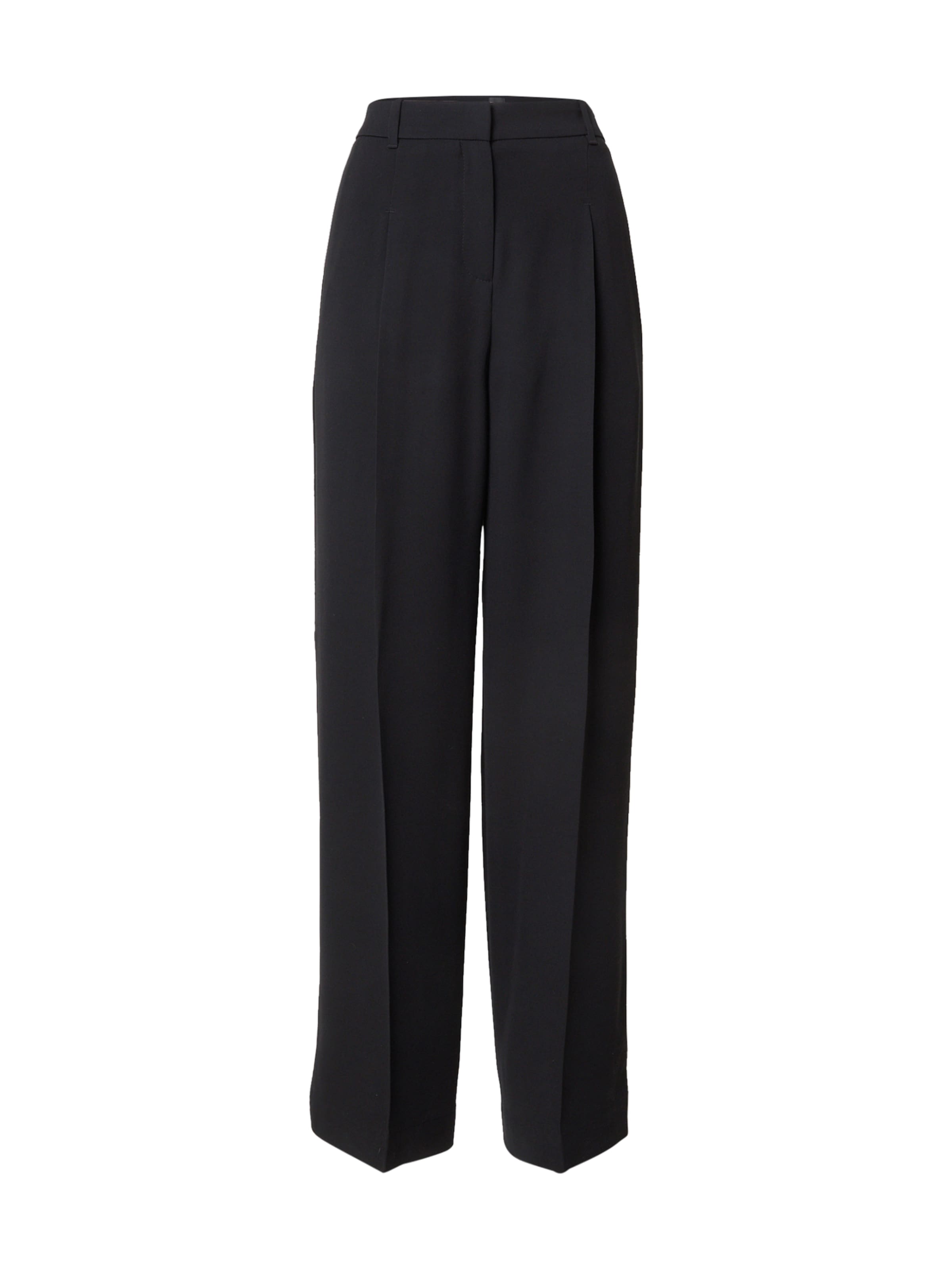 BOSS Loosefit Kalhoty s puky 'Tiana4' – černá: přední strana