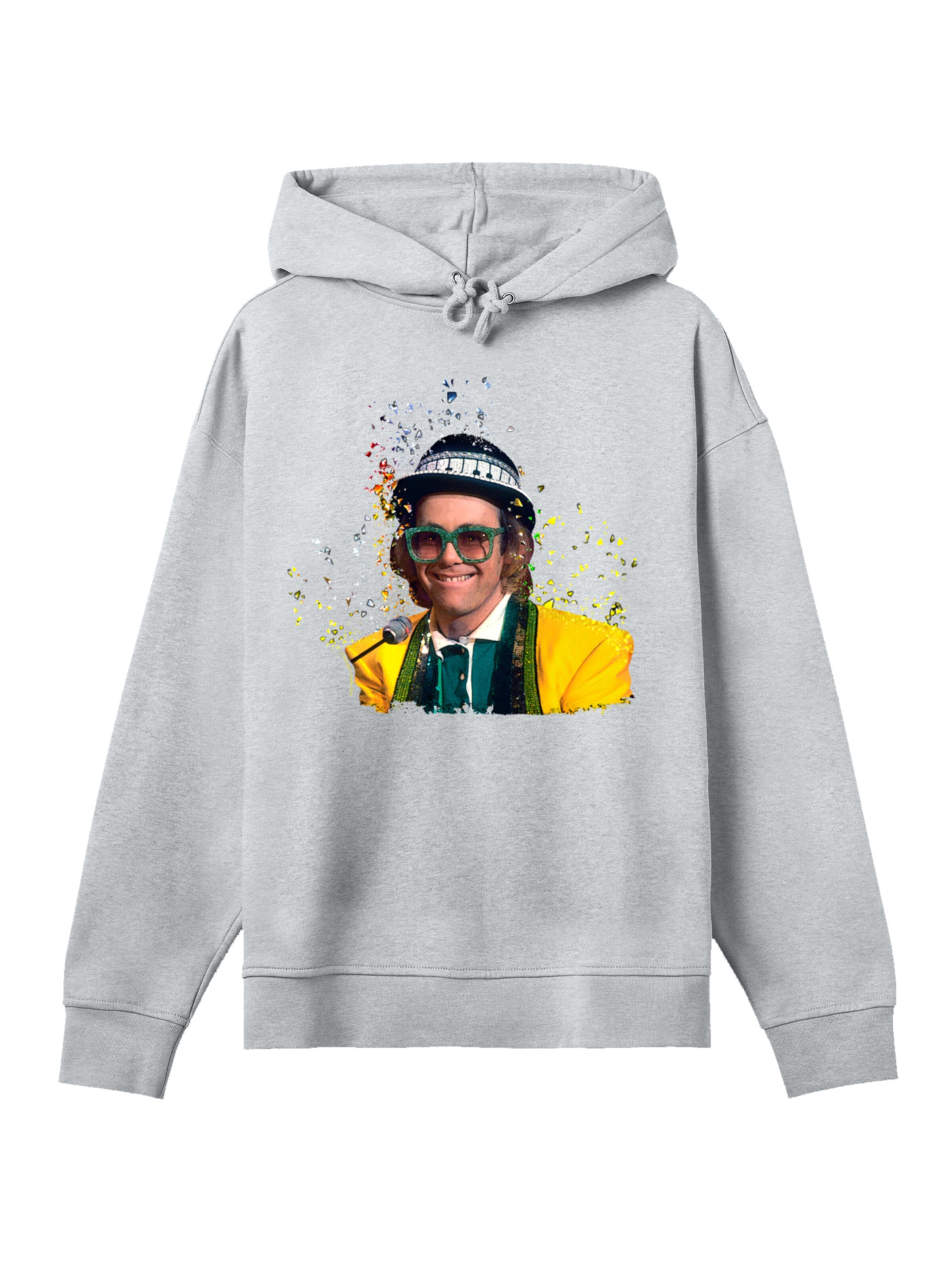 Sweat-shirt 'TV Times Elton John At The Piano 1977' F4NT4STIC en gris : devant