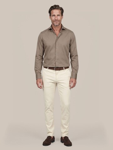 Suitable Slim fit Button Up Shirt in Brown