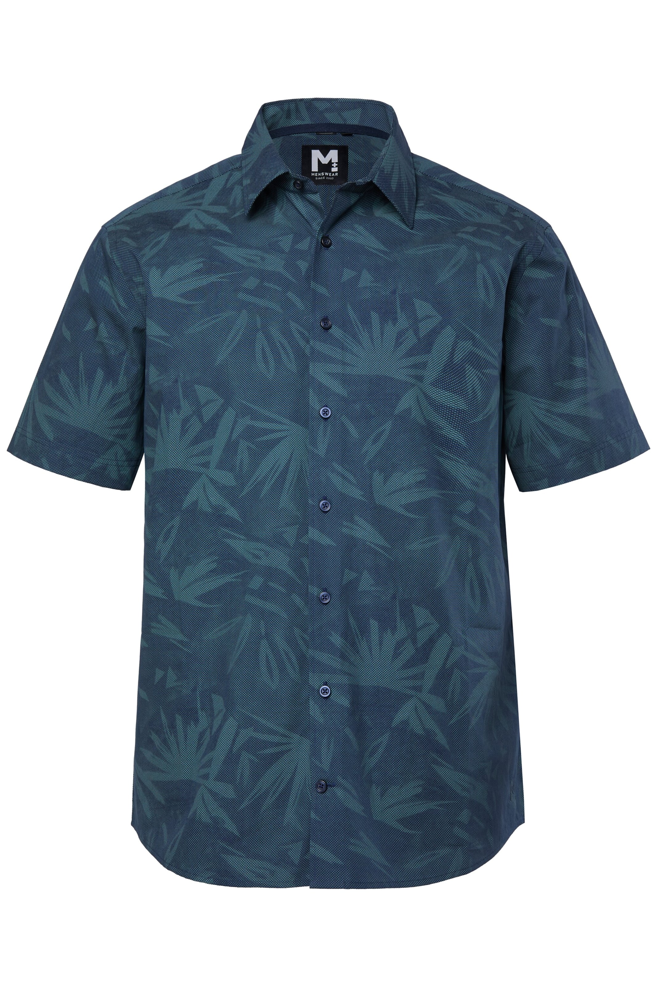 Men Plus Regular Fit Hemd in Blau: Vorderseite