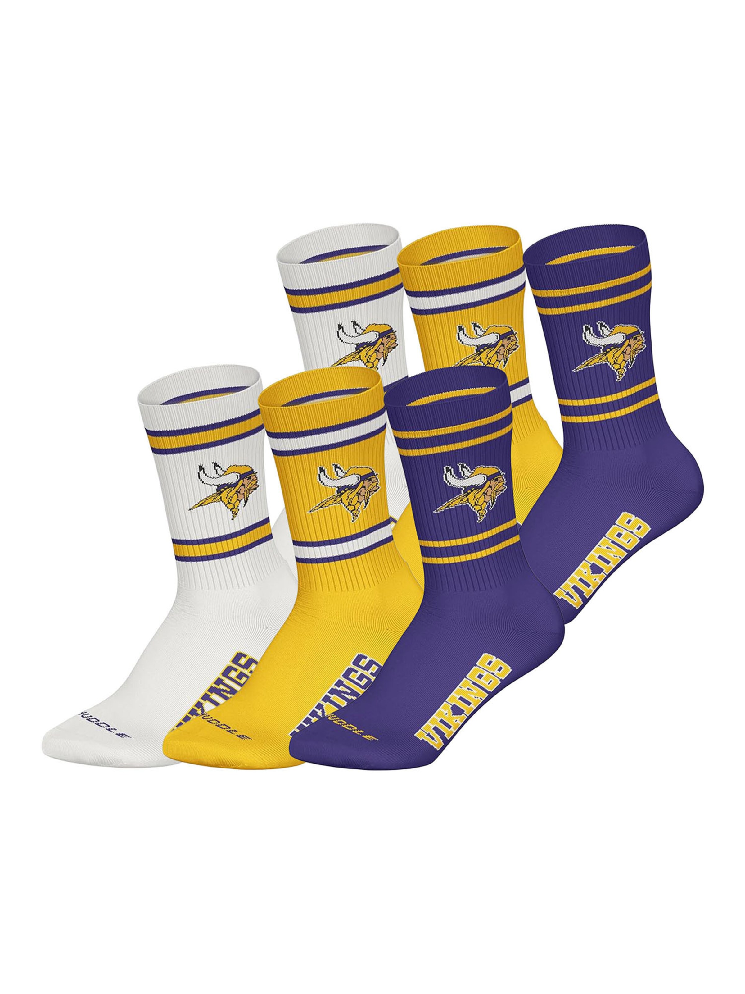 Chaussettes 'Minnesota Vikings' Huddle en jaune : devant