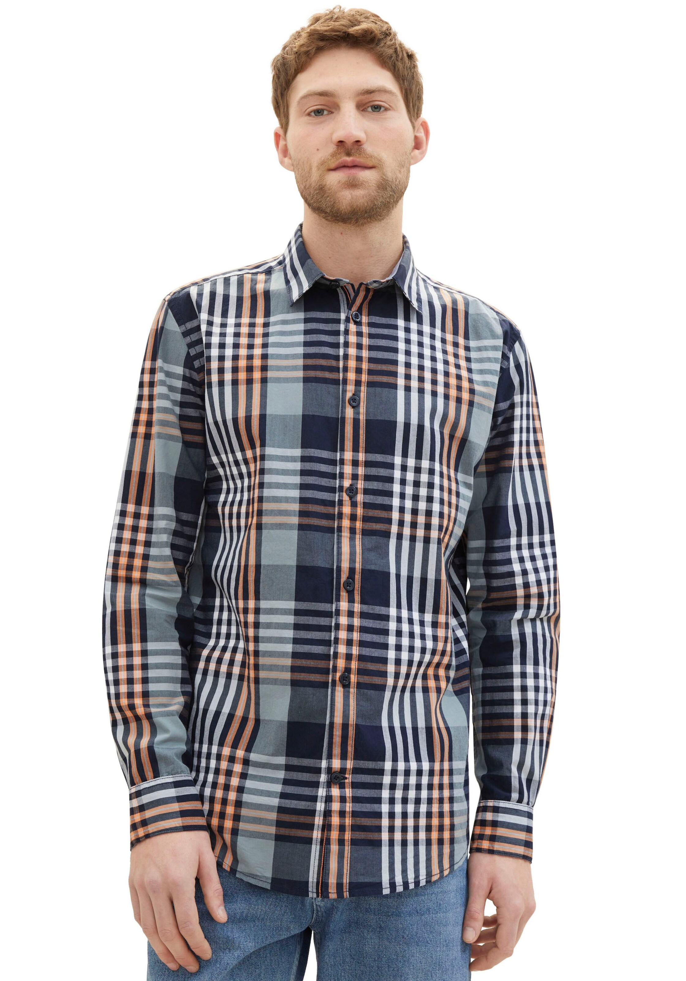 TOM TAILOR Regular fit Button Up Shirt in Mixed colors: front