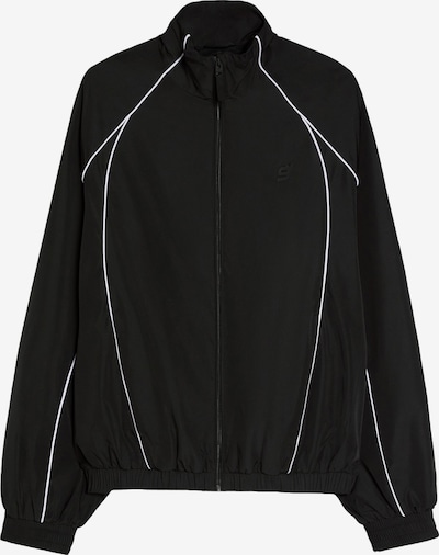 Bershka Välikausitakki koossa XS värissä musta / valkoinen, Tuotenäkymä