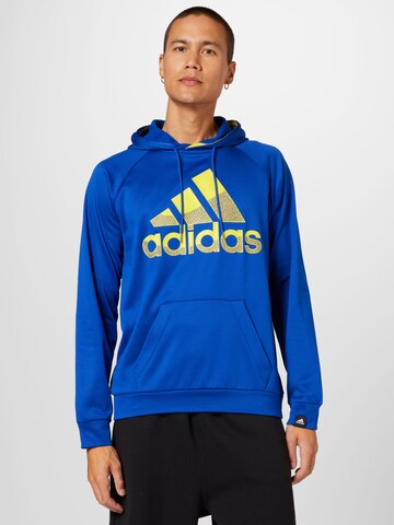 ADIDAS SPORTSWEAR Sportsweatshirt 'Aeroready Game And Go Big Logo' in Blauw: voorkant