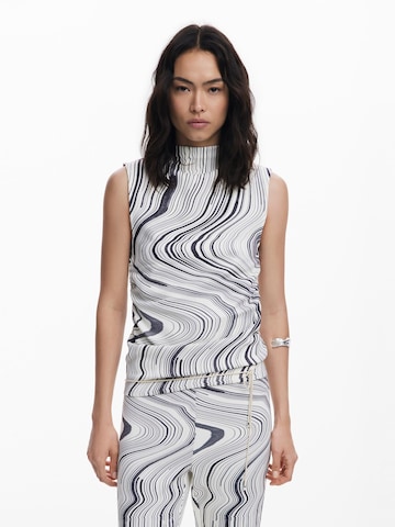 Desigual - Top en blanco: frente