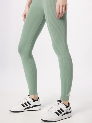 ADIDAS PERFORMANCE Skinny Workout Pants 'Formotion Sculpted' in Green