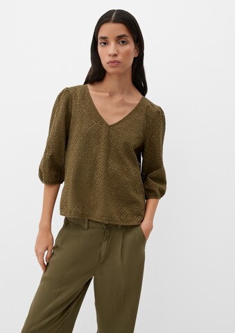 s.Oliver Blouse in Groen: voorkant