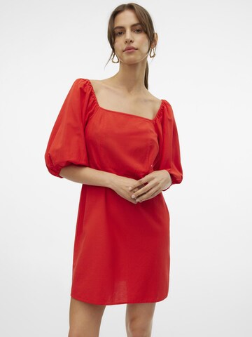 VERO MODA Jurk 'VMMina' in Rood