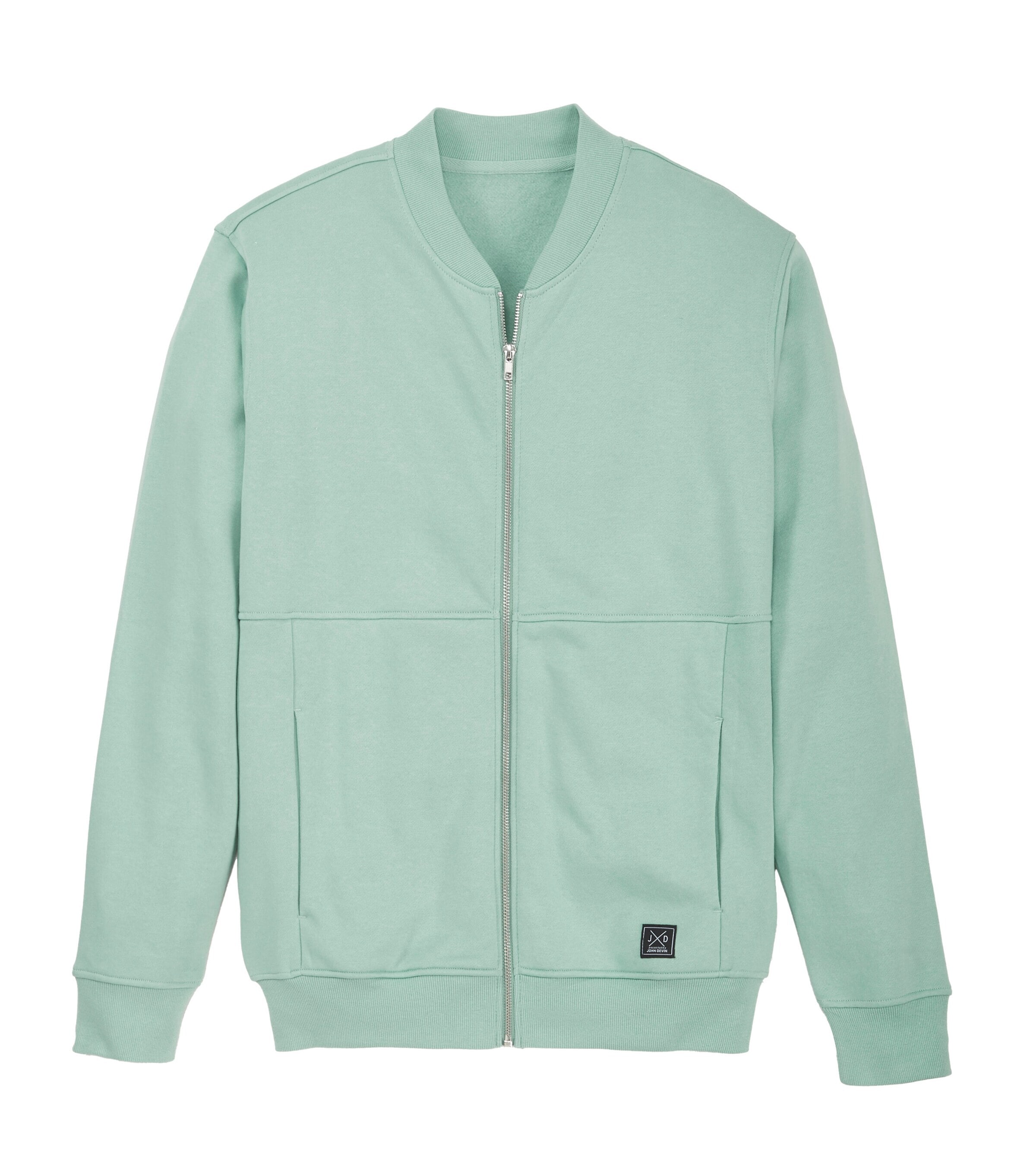 JOHN DEVIN Sweat jacket in Green: front