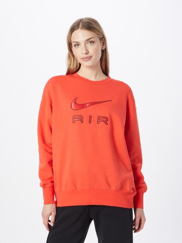 Bluză de molton 'Air' de la Nike Sportswear pe roșu: față