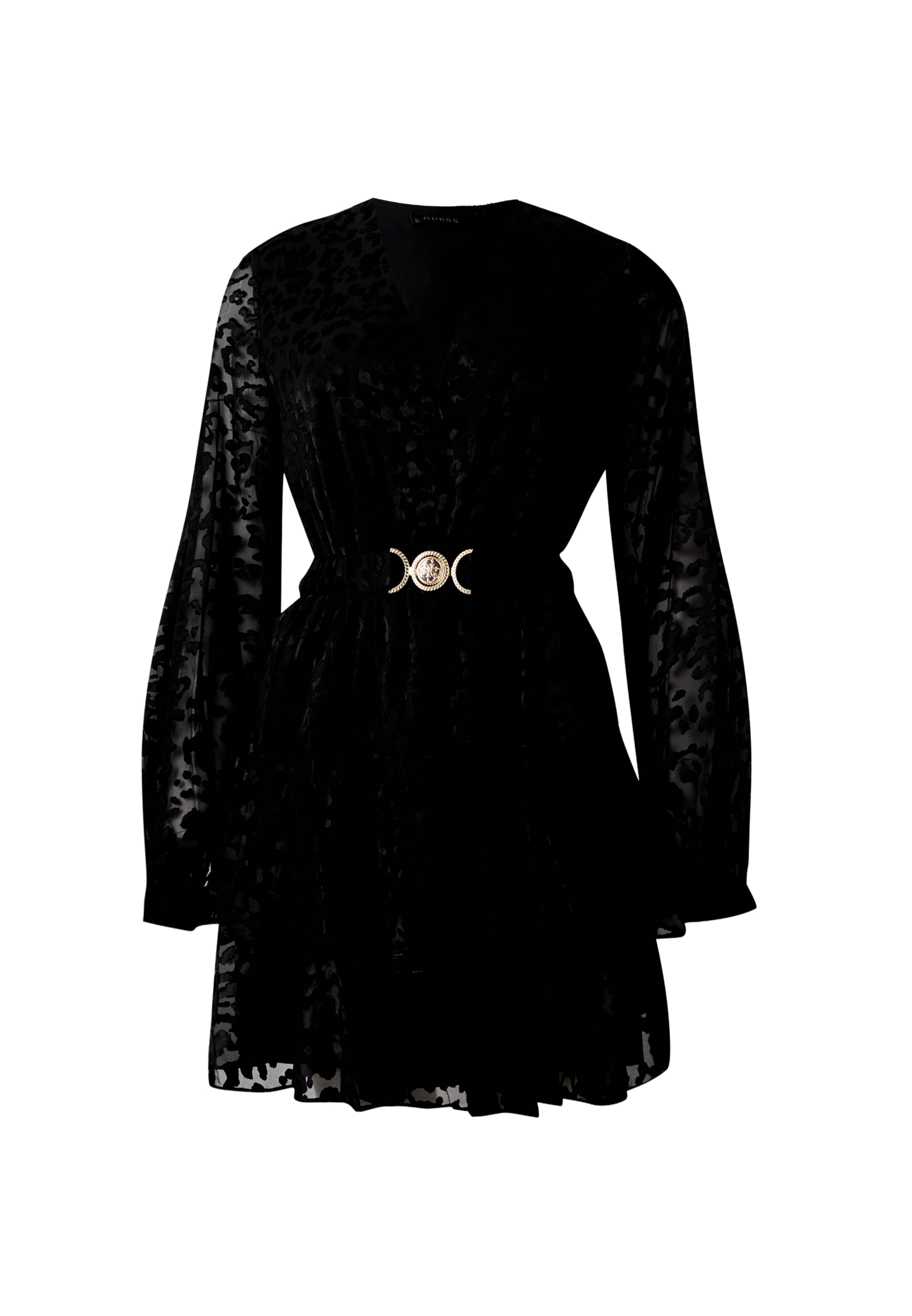Rochie de la GUESS pe negru: față