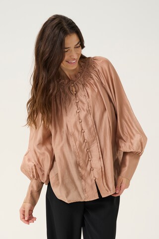 Cream Bluse 'Friil ' i beige: forside