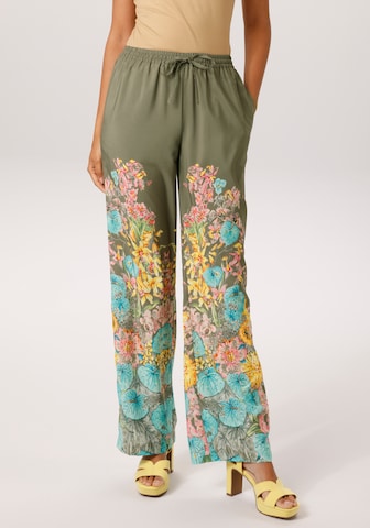 Aniston CASUAL Pajama Pants in Green: front