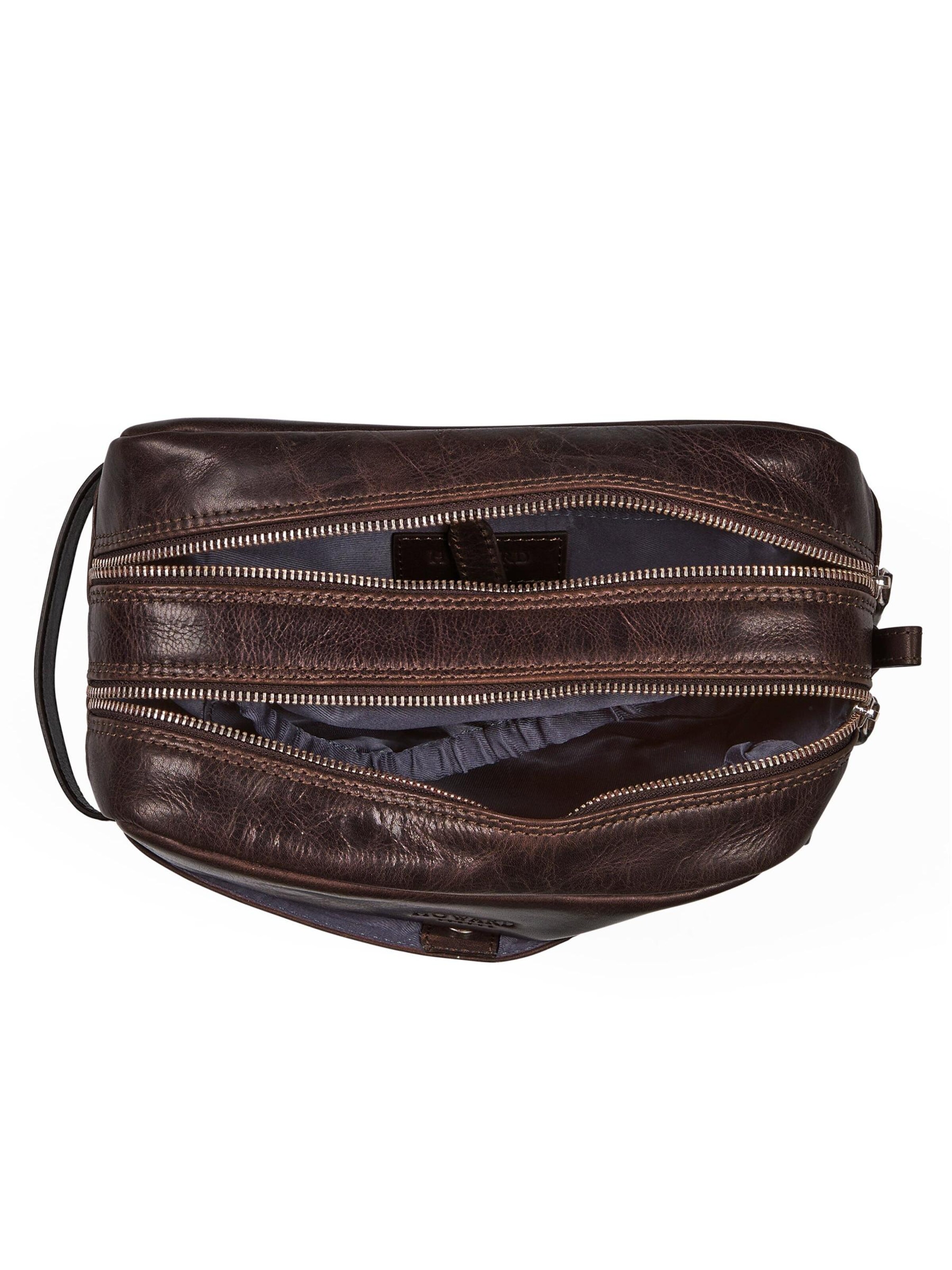 Nécessaire 'Toiletry Bag Hayden Dark Brown' di Howard London in marrone